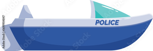Modern police patrol boat securing maritime borders, conducting surveillance, and responding to emergencies