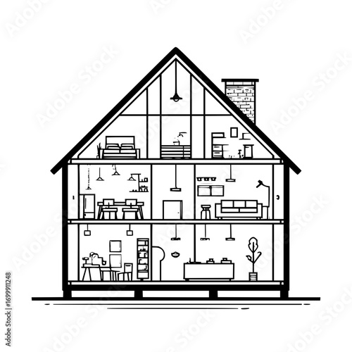House floor plan architecture interior design home building blueprint construction residential property layout