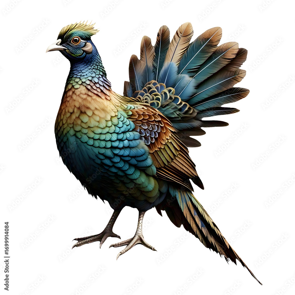 Fototapeta premium Isolated Transparent Png Of Colorful Bird