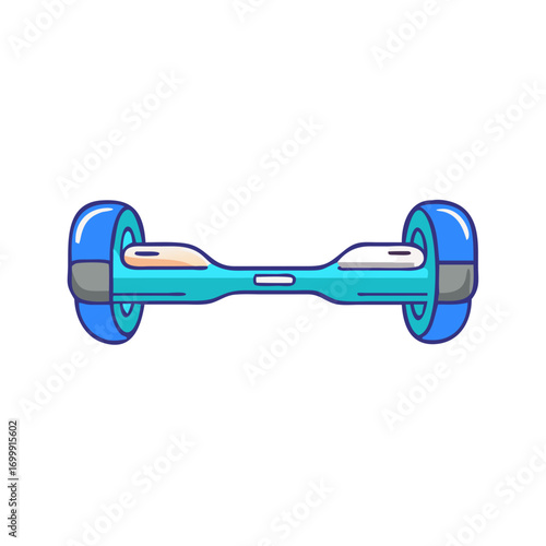 Modern and Sleek Blue Hoverboard Design for Personal Electric Transportation