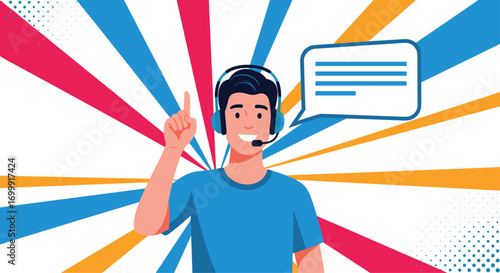Customer service representative offering helpful advice and solutions to clients