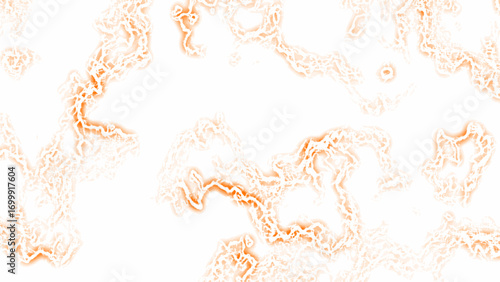 Abstract white background with soft glowing orange fractal lines with energy currents, plasma waves, or lightning veins. Airy, luminous, and futuristic aesthetic, blending organic flow
