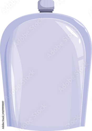 Light purple reusable doypack pouch packaging standing up, isolated on white background