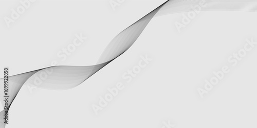 Abstract black wave stripes background. Two stripes pattern. Black light lines design.