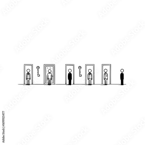 Choices doors keys options opportunities decisions possibilities future path forward open closed unlocking success journey 100