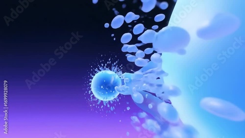 Visualization of Big Data — abstract structures that grow like crystals 4k.