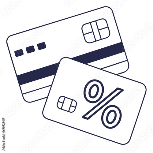 Unlock savings with smart credit cards featuring exclusive discount percentages and modern payment chip technology for seamless transactions