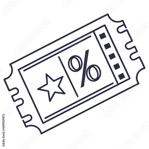 Unlock incredible savings and exclusive offers with this sleek discount ticket design, perfect for promotions and loyalty programs