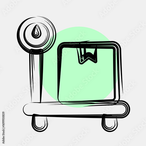 Icon weighting. Export import elements. Icon in color spot style.