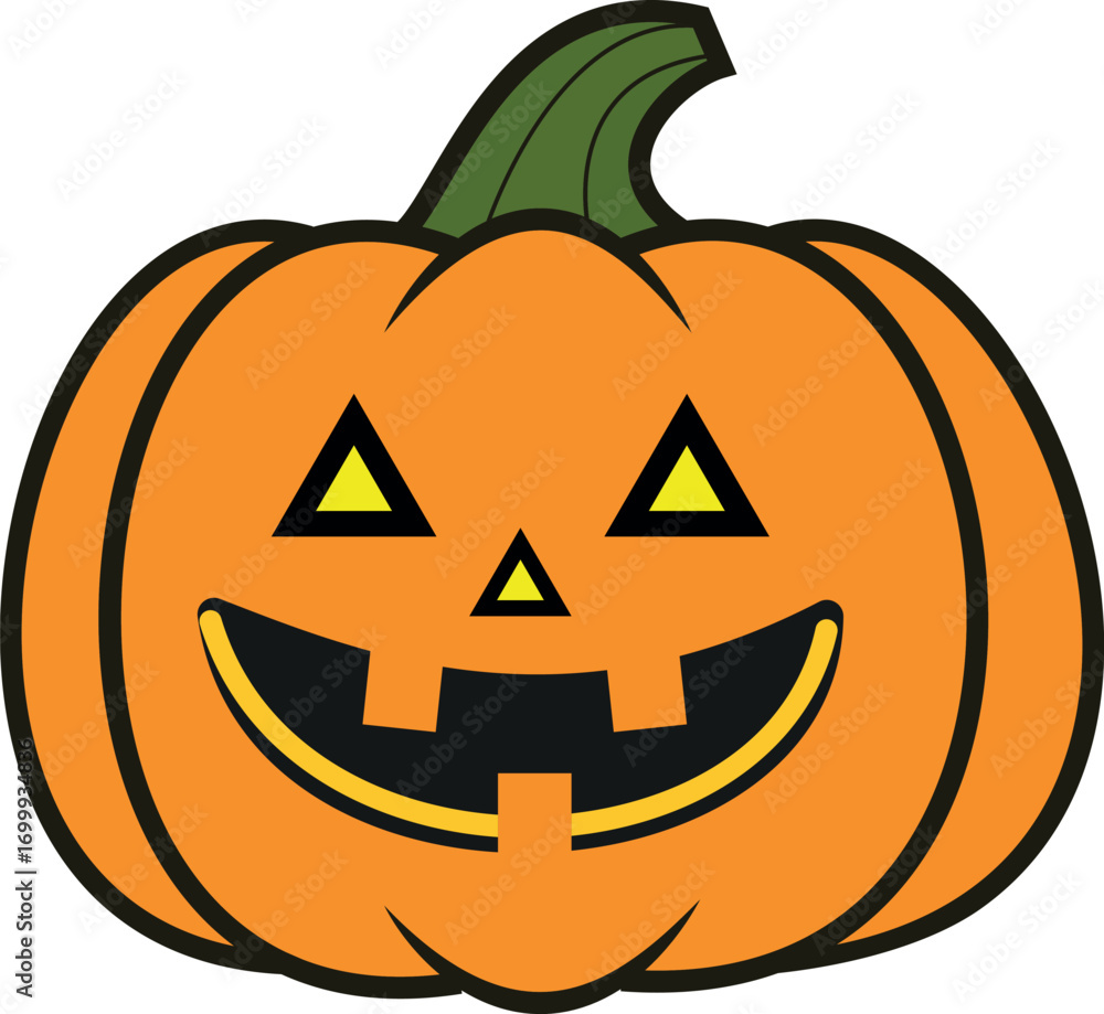 Fototapeta premium Halloween Pumpkin Jack O Lantern Illustration