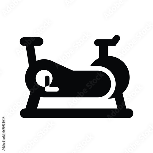 stationary bike glyph icon illustration vector graphic.eps
