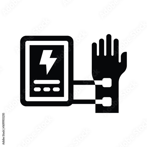  electrotherapy glyph icon illustration vector graphic.eps
