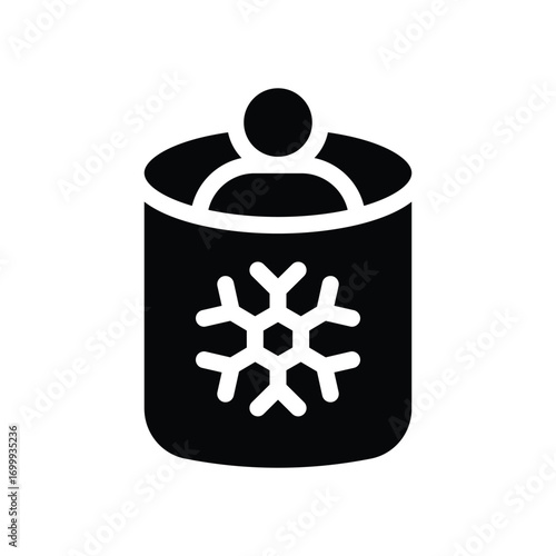 cryotherapy glyph icon illustration vector graphic.eps