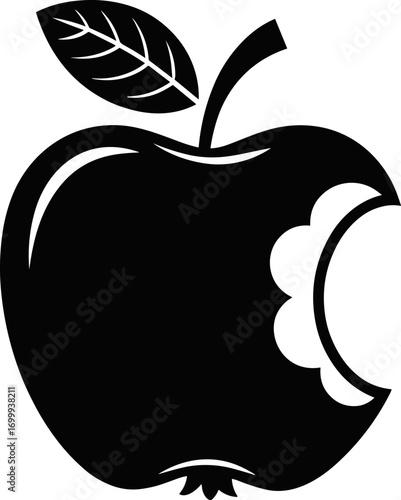 A crisp ripe apple with a single bite taken out revealing its juicy white flesh and seeds a healthy snack or a symbol of knowledge and temptation