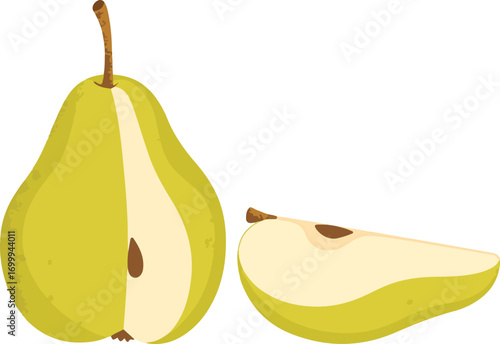 pear on white background