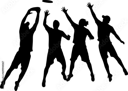  Frisbee Players Silhouette, Ultimate Frisbee Silhouette, Frisbee Svg, Ultimate Frisbee Player