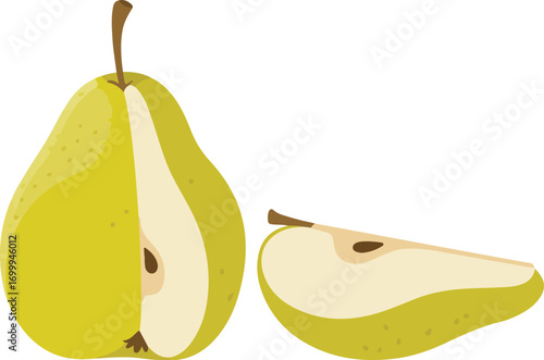 pear on a white background