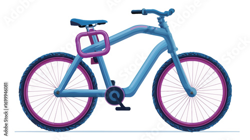 Cruiser Bicycle with Pink Accents