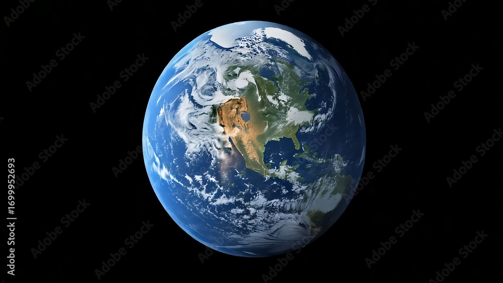 Fototapeta premium Beautiful Earth floating in space