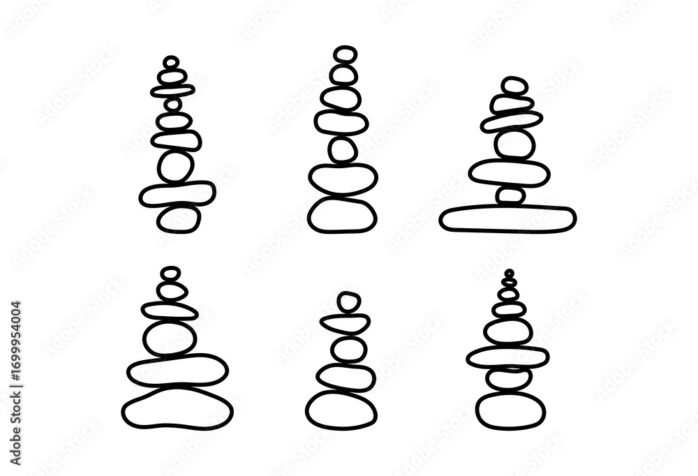 Fototapeta premium Balanced stone cairns