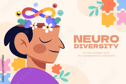Modern Flat Neurodiversity and Inclusion Background