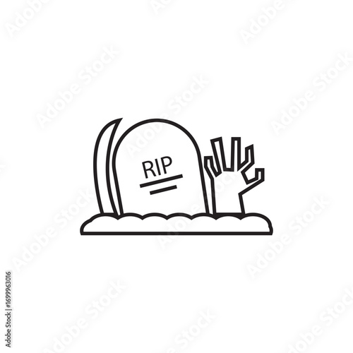 halloween funeral icon