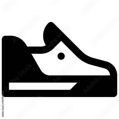Shoes. Outlined stroke vector icon with black-filled details.