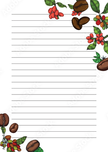 Coffee beans illustration, roasted and raw coffee beans vector, fresh aromatic coffee, hand drawn botanical clipart for invitations, posters, banners and designs