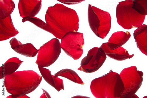 Transparent background red beautiful roses