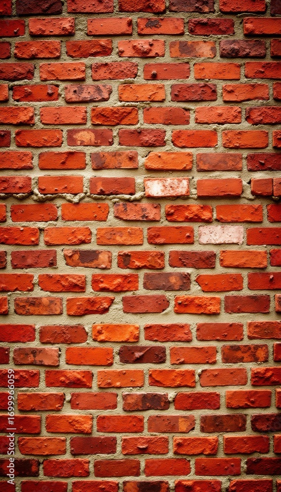 Obraz premium Red brick wall in rustic style with textured surface 