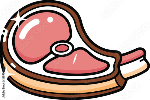 Cartoon Pork Chop Vector