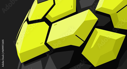Geometric Yellow Abstraction A Playful Exploration of Form and Shadow