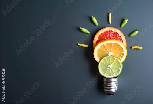 light bulb with yellow background