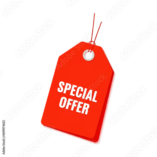 Special Offer Tag with 50% OFF Emblem - Ideal for Sales and Promotions