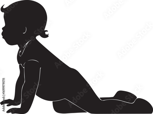 silhouette of a baby