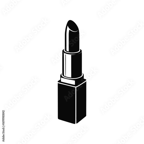 Classic black and white illustration of a lipstick tube