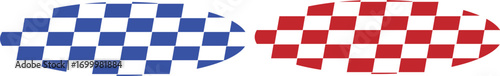 racing stripe vector set, race car vector. checkered pattern
