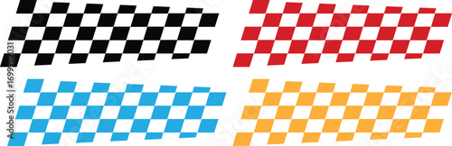 racing stripe vector set, race car vector. checkered pattern
