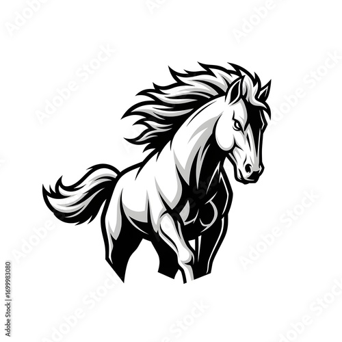 Wallpaper Mural Powerful Running Horse Mascot with Flowing Mane Torontodigital.ca