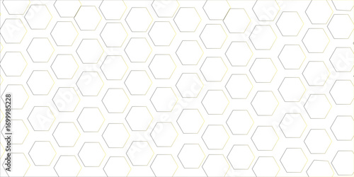 Abstract white background with hexagon and hexagonal background. Luxury white pattern with hexagons.gray light and shadow. Abstract background design with white hexagon.