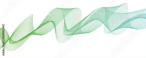 Abstract wave background with smooth, flowing, multicolored gradient lines. Futuristic energy sound waves technology.overlapping lines & sense of motion and fluidity. Freshness and energy creative.