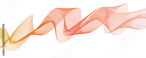 Abstract wave background with smooth, flowing, multicolored gradient lines. Futuristic energy sound waves technology.overlapping lines & sense of motion and fluidity. Freshness and energy creative.