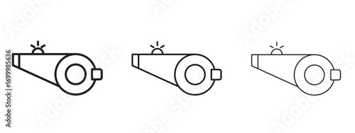 Whistle icon with outline style, vector illustration designs