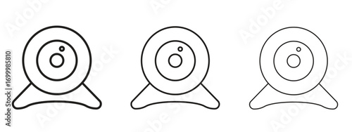 Web camera icon with outline style, vector illustration designs