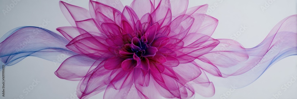 Obraz premium Colorful Fabric Flower Design With Flowing Layers Creating an Elegant and Artistic Display