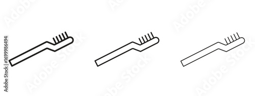 Toothbrush icon with outline style, vector illustration designs