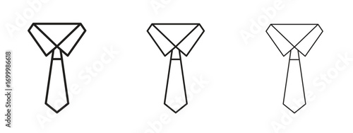 Tie icon with outline style, vector illustration designs