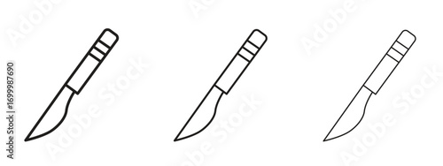 Scalpel icon with outline style, vector illustration designs