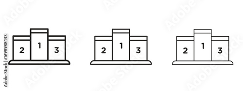 Podium icon with outline style, vector illustration designs