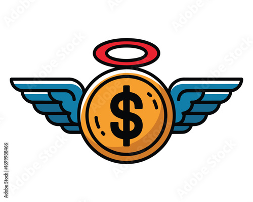 Angelic Coin Prosperity, Wealth, and Financial Success Illustration